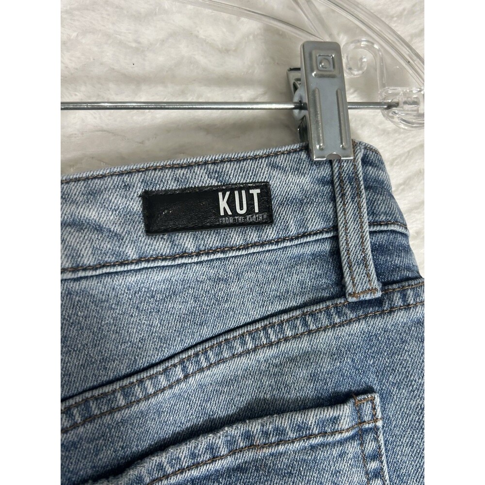 KUT From The Kloth Shorts Womens 6 Blue Jane High Rise Cut Off Frayed Hem Denim - Picture 10 of 10